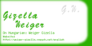gizella weiger business card